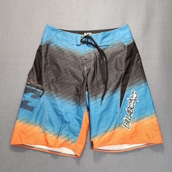 Billabong Board Shorts Mens 31 Swim Trunks Platinum Zero Gravity Stretch Script - Picture 1 of 10